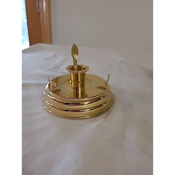 Partylight Brass Coated Tapered Candle Holder Base ONLY - Picture 2 of 7